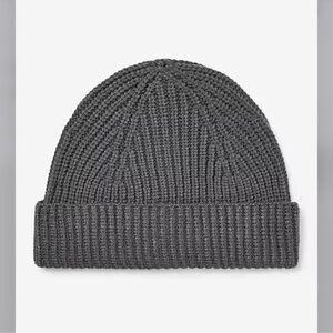 Express charcoal gray ribbed beanie